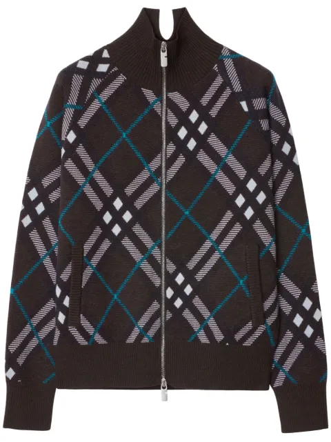 Burberry chamarra deportiva con motivo de cuadros