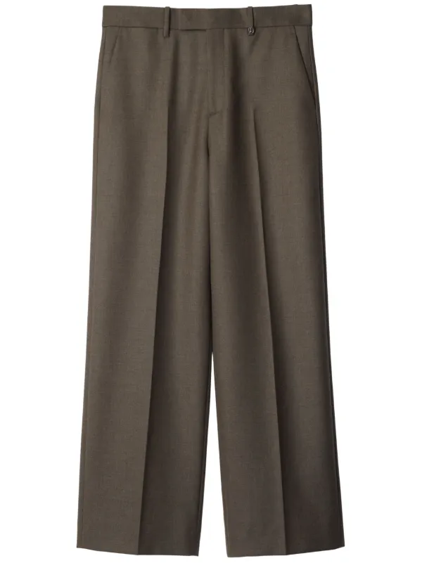 Burberry Wool Tailored Trousers Brown FARFETCH AU