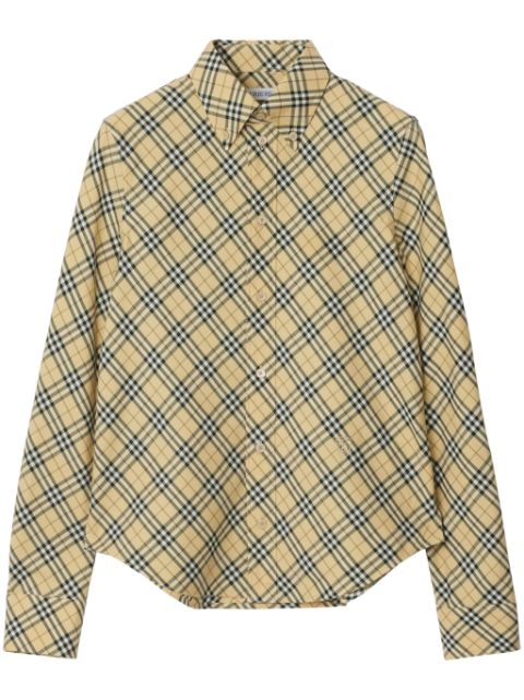 Affordable Burberry checked cotton shirt Women