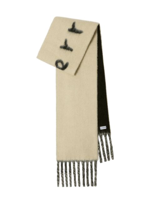 Burberry logo-intarsia reversible scarf