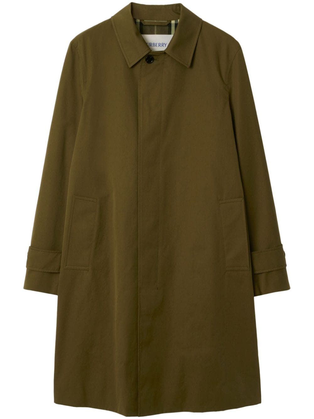 Burberry Cappotto corto in gabardine - Verde