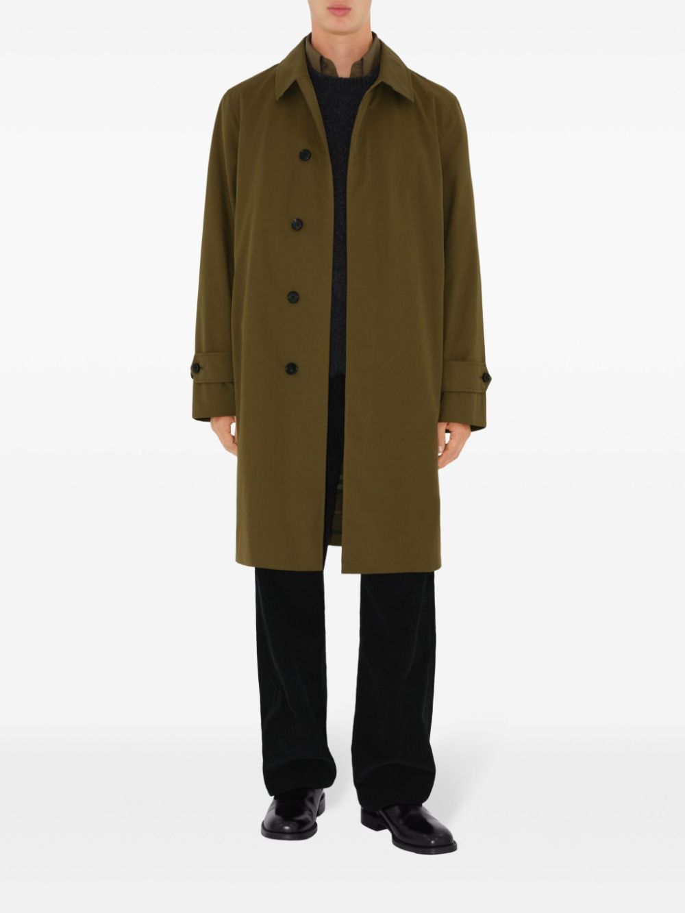 Burberry Gabardine mantel - Groen