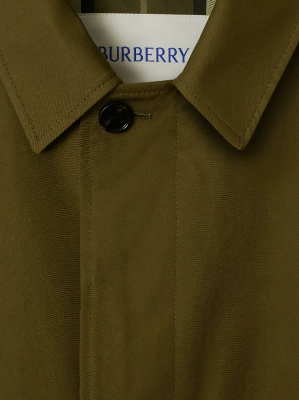 Burberry Gabardine Car Coat | Green | FARFETCH