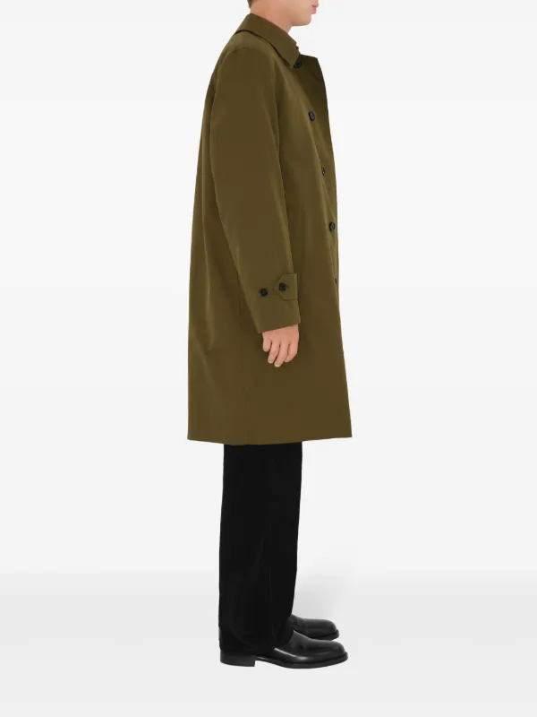Burberry Gabardine Car Coat Green FARFETCH PH