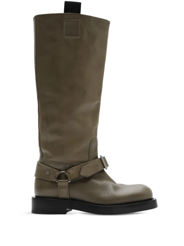Burberry Leather knee-high Boots Brown FARFETCH EG