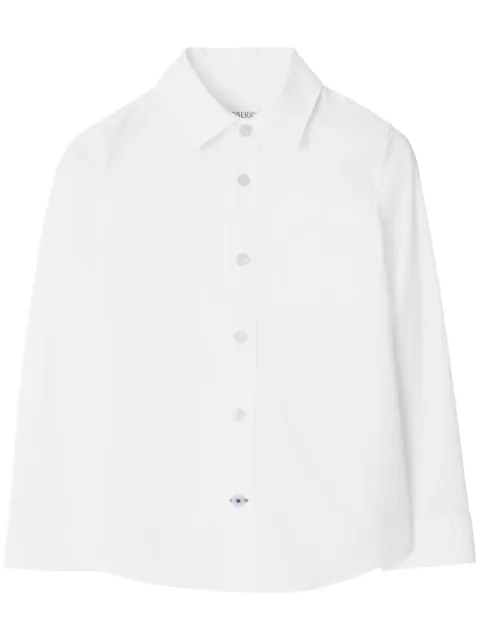 Burberry Kids cotton-blend button-down shirt