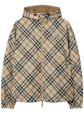 Burberry logo-embroidered checkered jacket - Neutrals