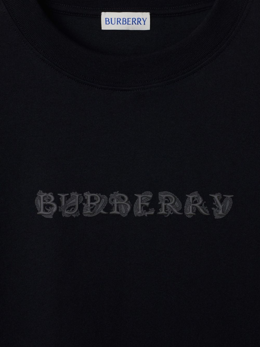 Shop Burberry Paisley-print Cotton T-shirt In Schwarz