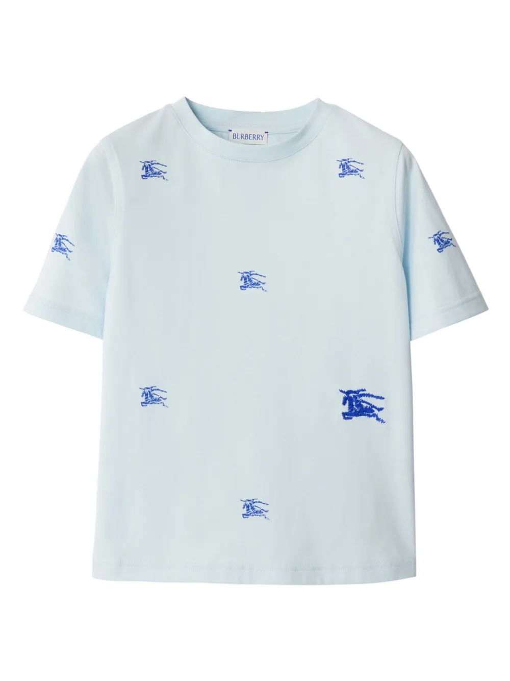 Burberry Kids EKD Cotton t-Shirt - Blue