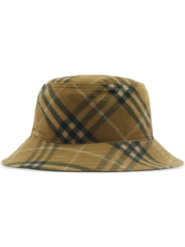 Burberry チェック バケットハット | ブラウン | FARFETCH JP