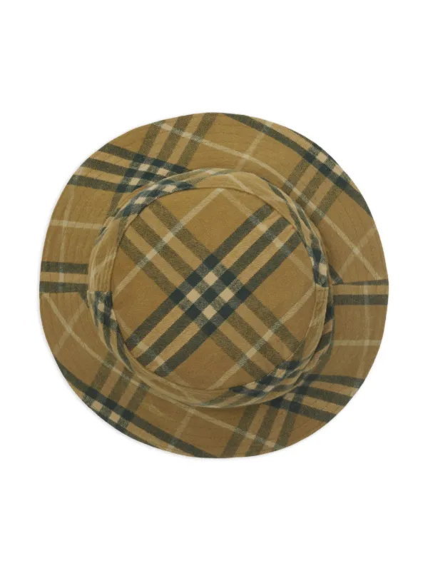 Burberry チェック バケットハット | ブラウン | FARFETCH JP