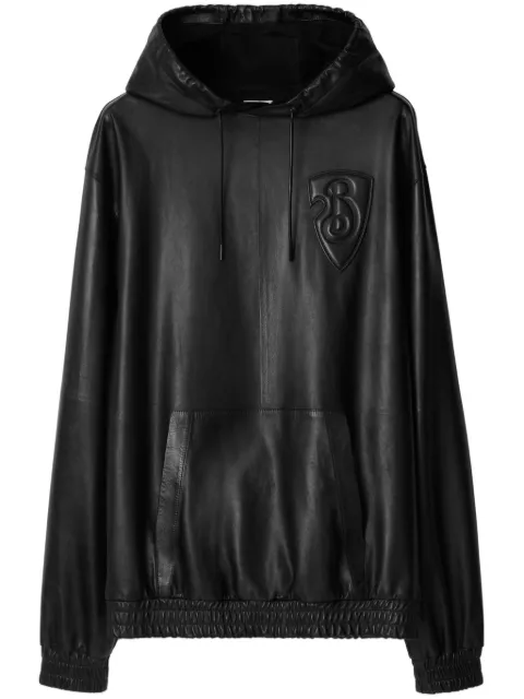 Burberry B Shield leather hoodie