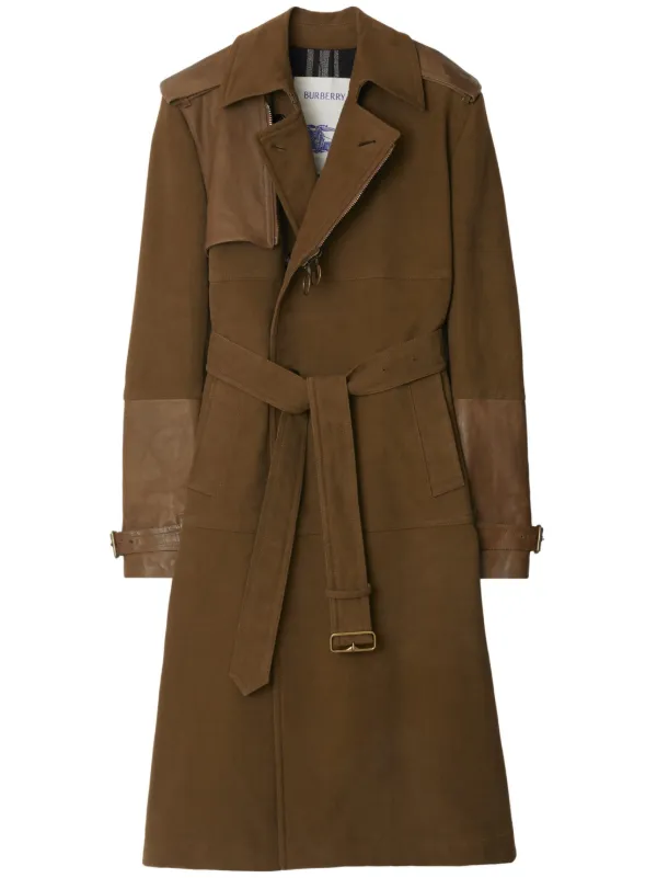 Burberry suede trench coat on sale