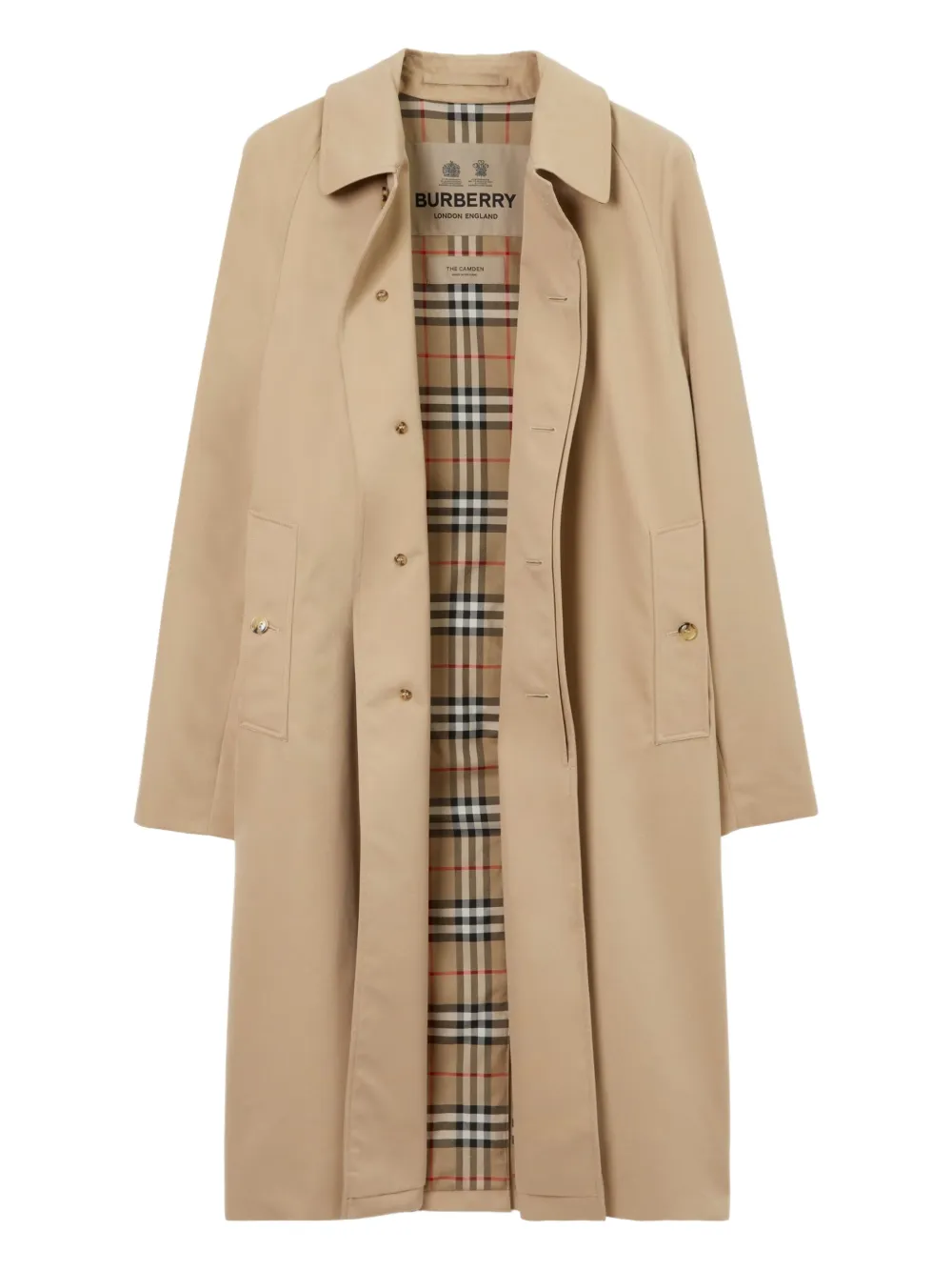 Burberry トレンチコート ベージュ APACHE刺繍 Burberry Camden Heritage Trench Coat | Neutrals | FARFETCH