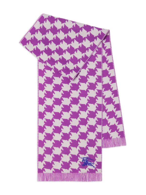 Burberry Kids Houndstooth Scarf Pink FARFETCH FI