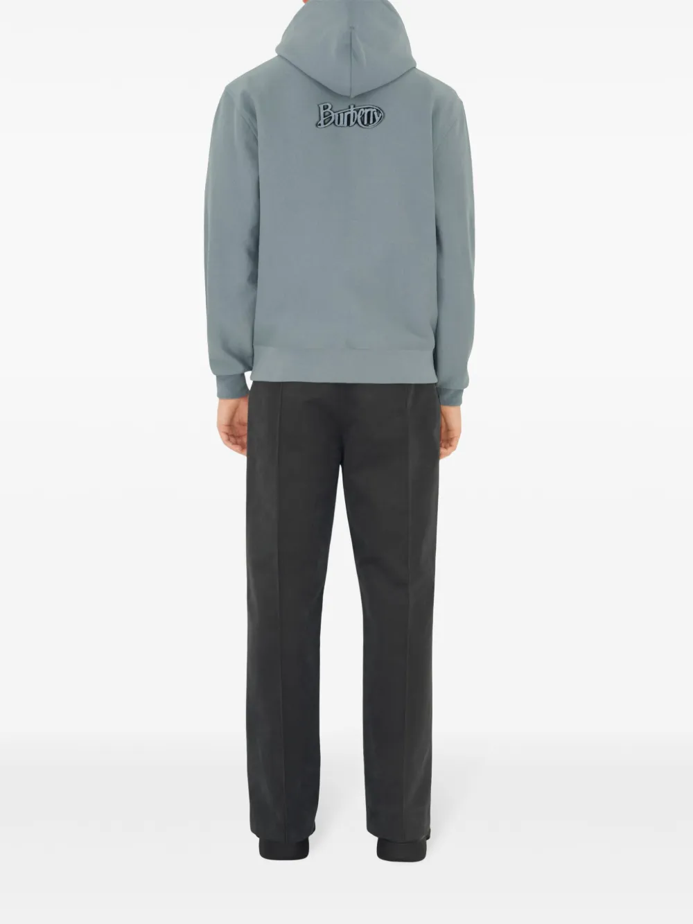 Burberry Hoodie met logoprint en rits Blauw