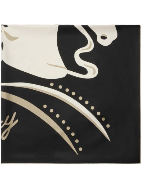 Burberry Mirrored Horse silk scarf Men