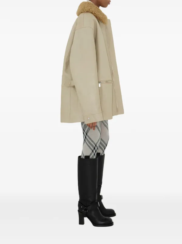 VIP【関税込み・送料無料】入手困難 Burberry Faux Fur Coat Burberry Deer Print Faux Fur Coat Brown - FW23 - US