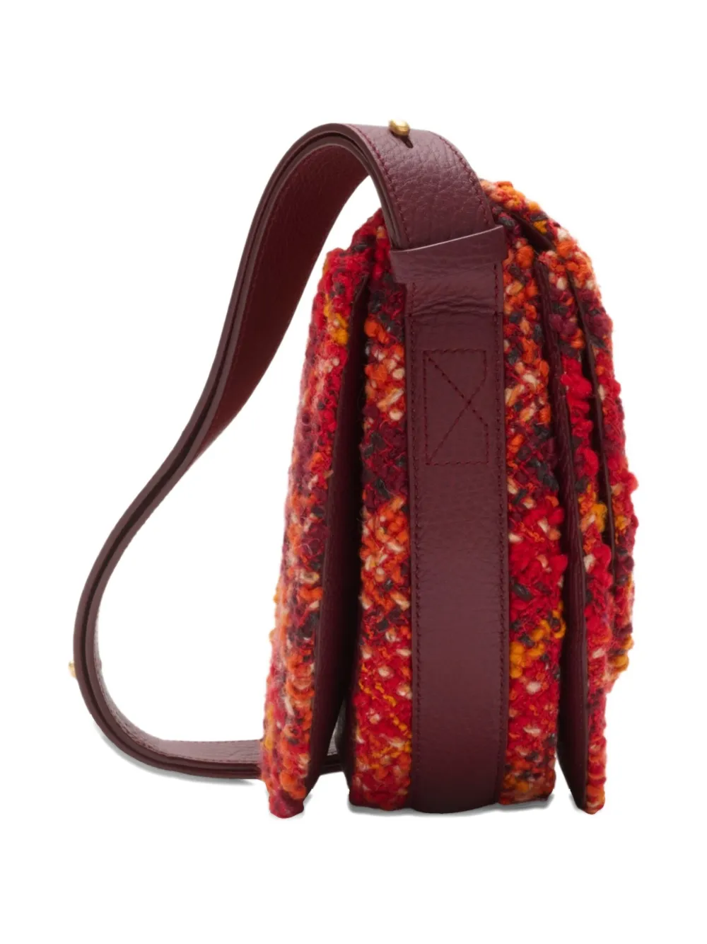 Burberry Medium Rocking Horse tweed crossbodytas Rood