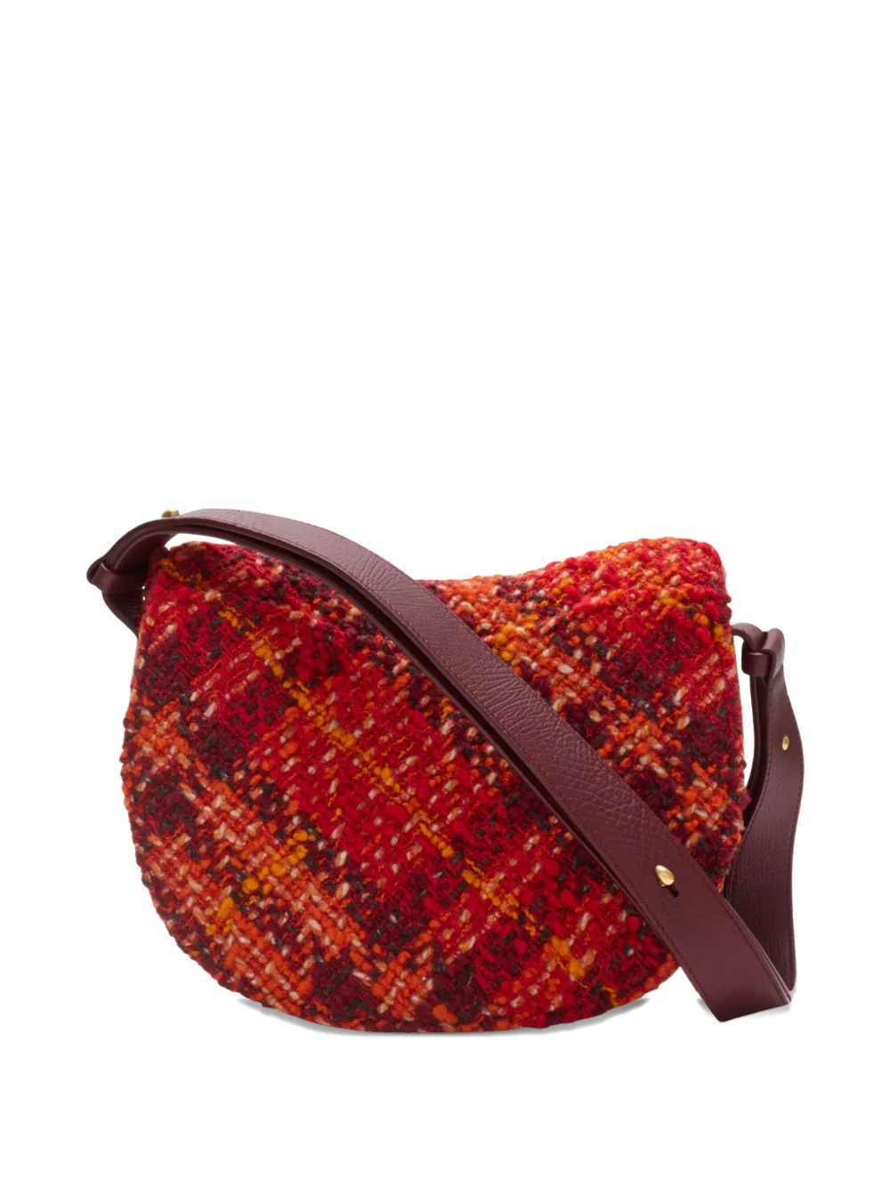 Burberry Medium Rocking Horse tweed crossbodytas Rood
