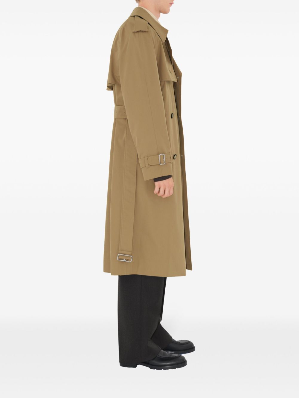 Cheap Burberry gabardine-weave trench coat Men