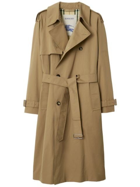 Burberry gabardine-weave trench coat Men