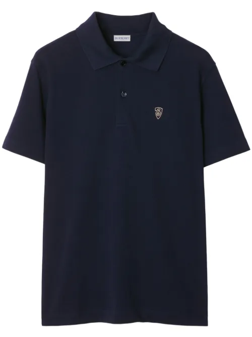 Burberry polo en coton - Bleu - Burberry - Modalova