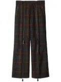 Burberry checked wool trousers - Brown