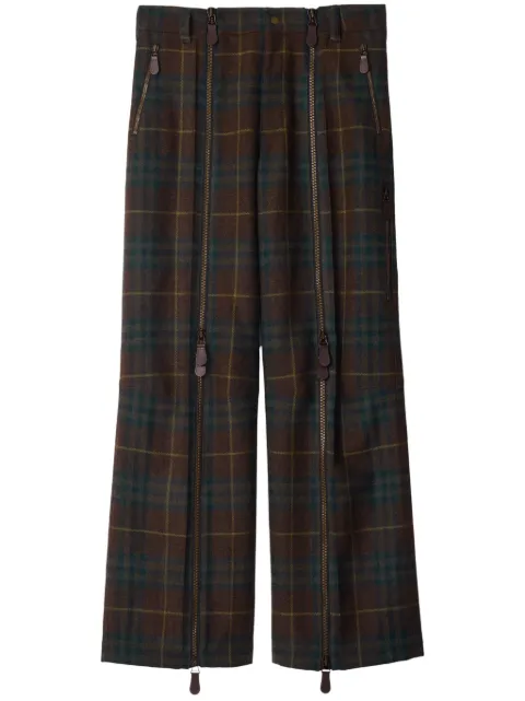 Burberry pantalones con motivo de cuadros