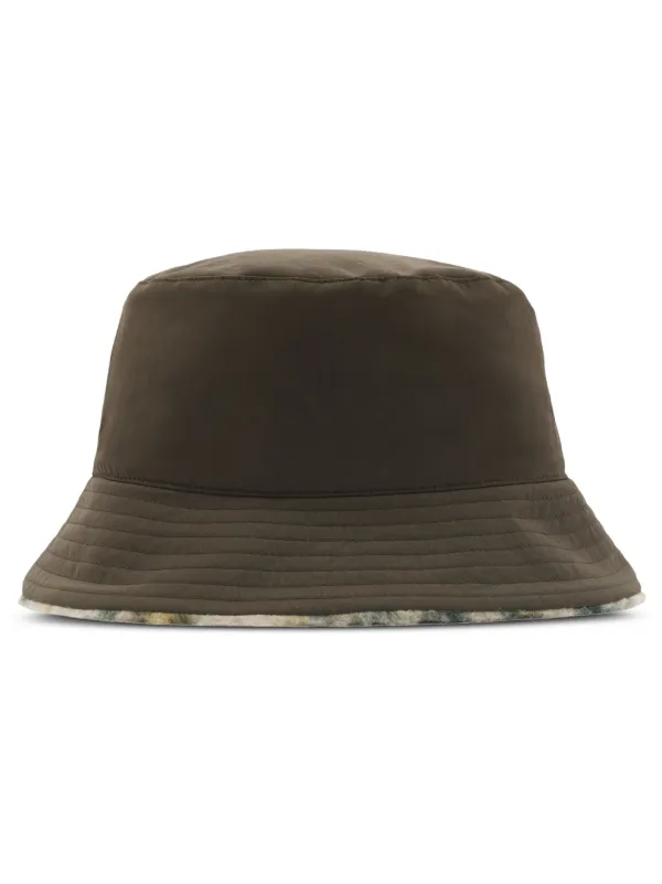 【送料&関税込】Burberry Reversible Fleece Check Bucket Hat Burberry Reversible Check Fleece Bucket Hat | Neutrals
