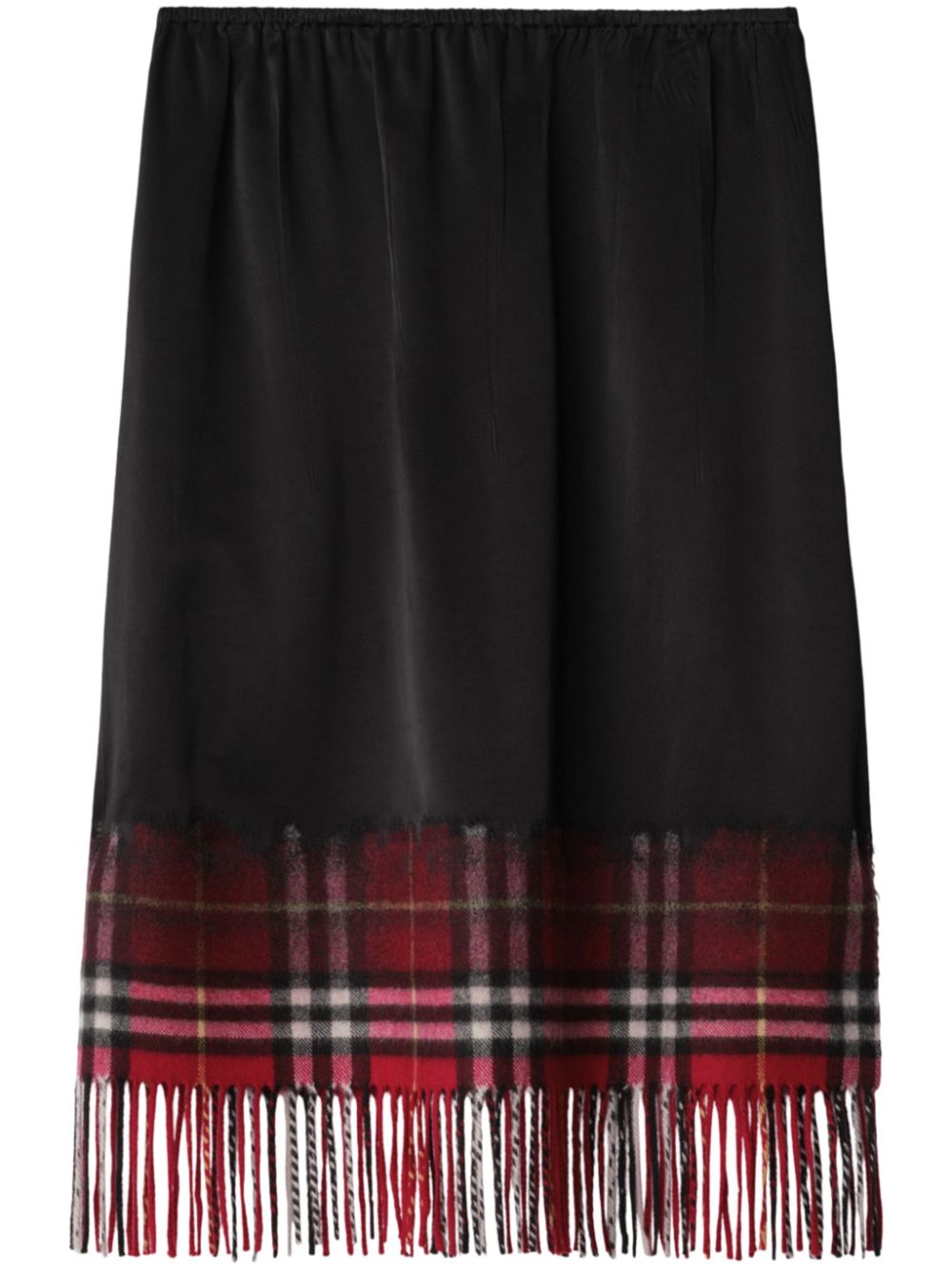 fringed midi skirt