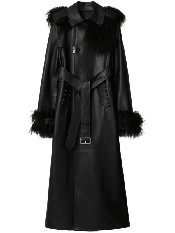 トレンチコート Burberry Black Trench Coats Burberry Double-Breasted Belted Trench Coat | Saks Fifth Avenue