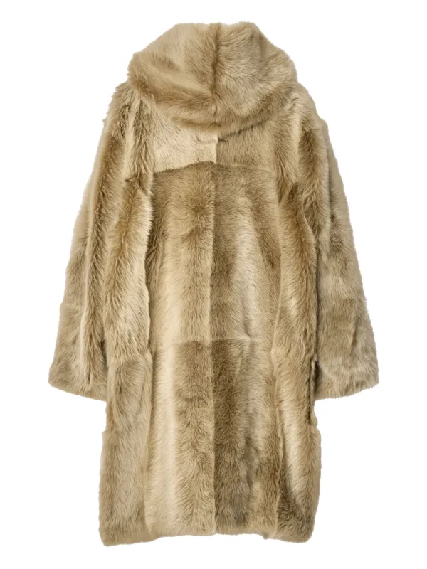 Burberry Shearling Duffle Coat | Neutrals | FARFETCH