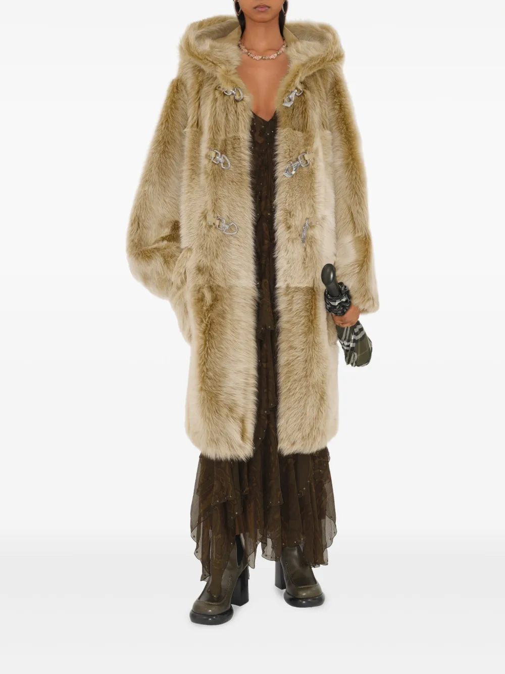 BURBERRY SHEARLING DUFFLE COAT