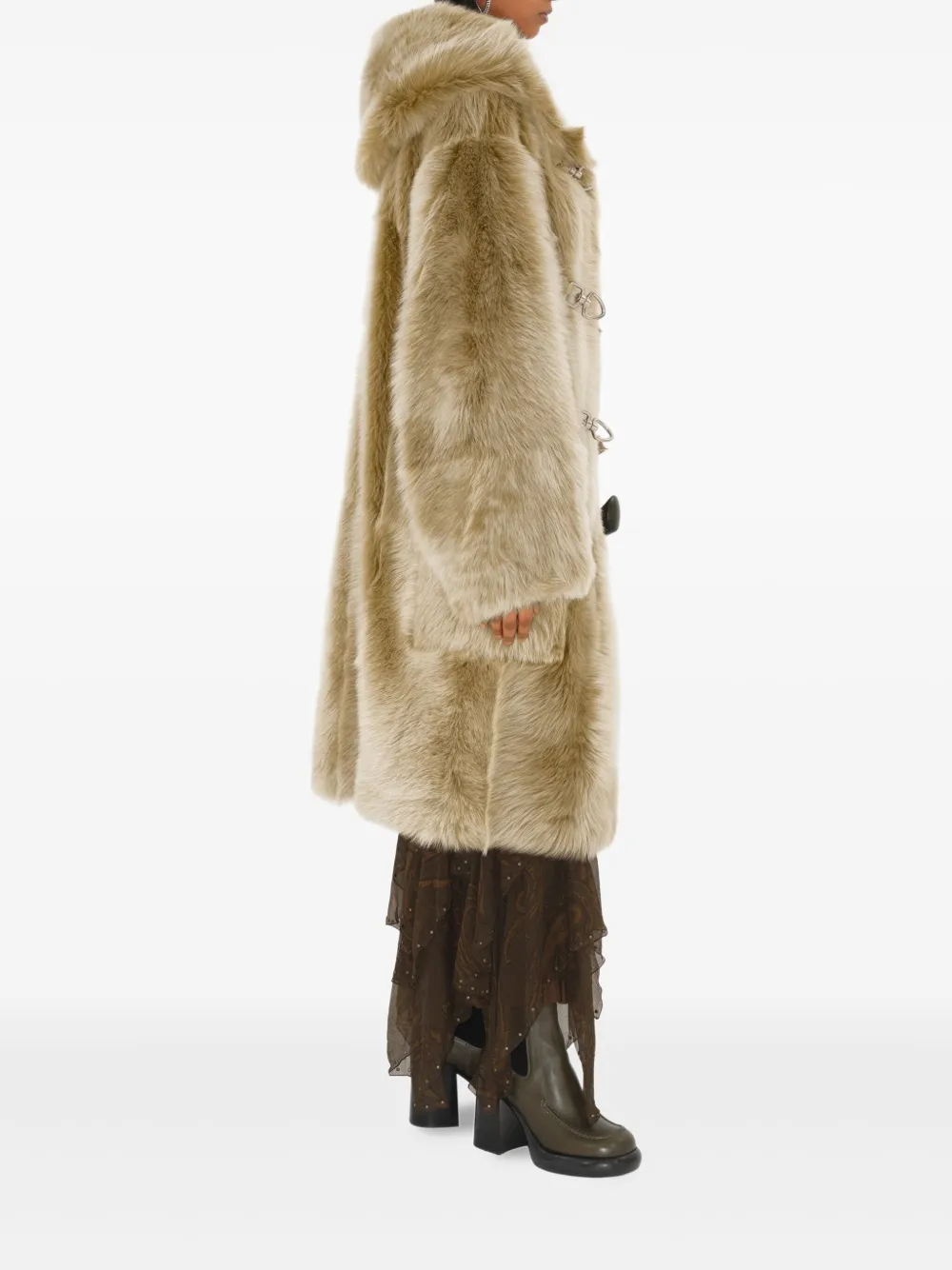 BURBERRY SHEARLING DUFFLE COAT