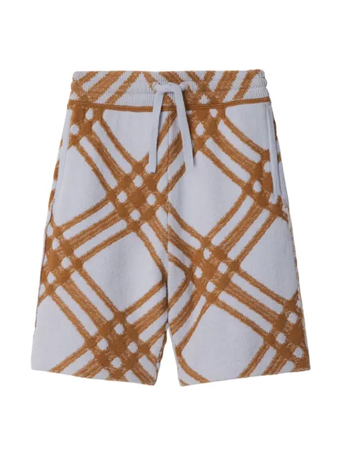 Burberry Kids checkered knitted shorts