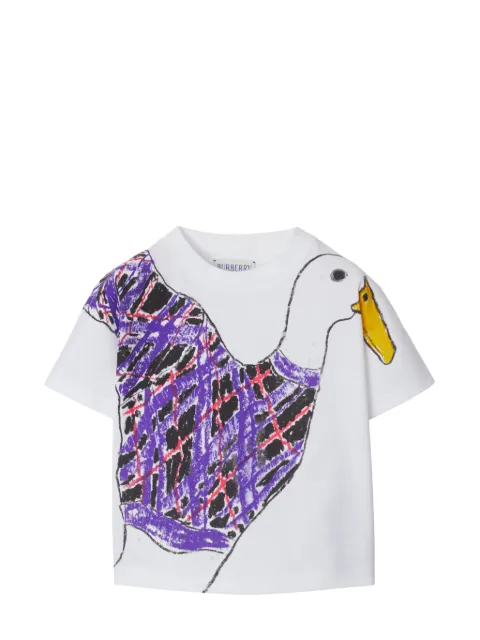 Burberry Kids goose-print cotton t-shirt