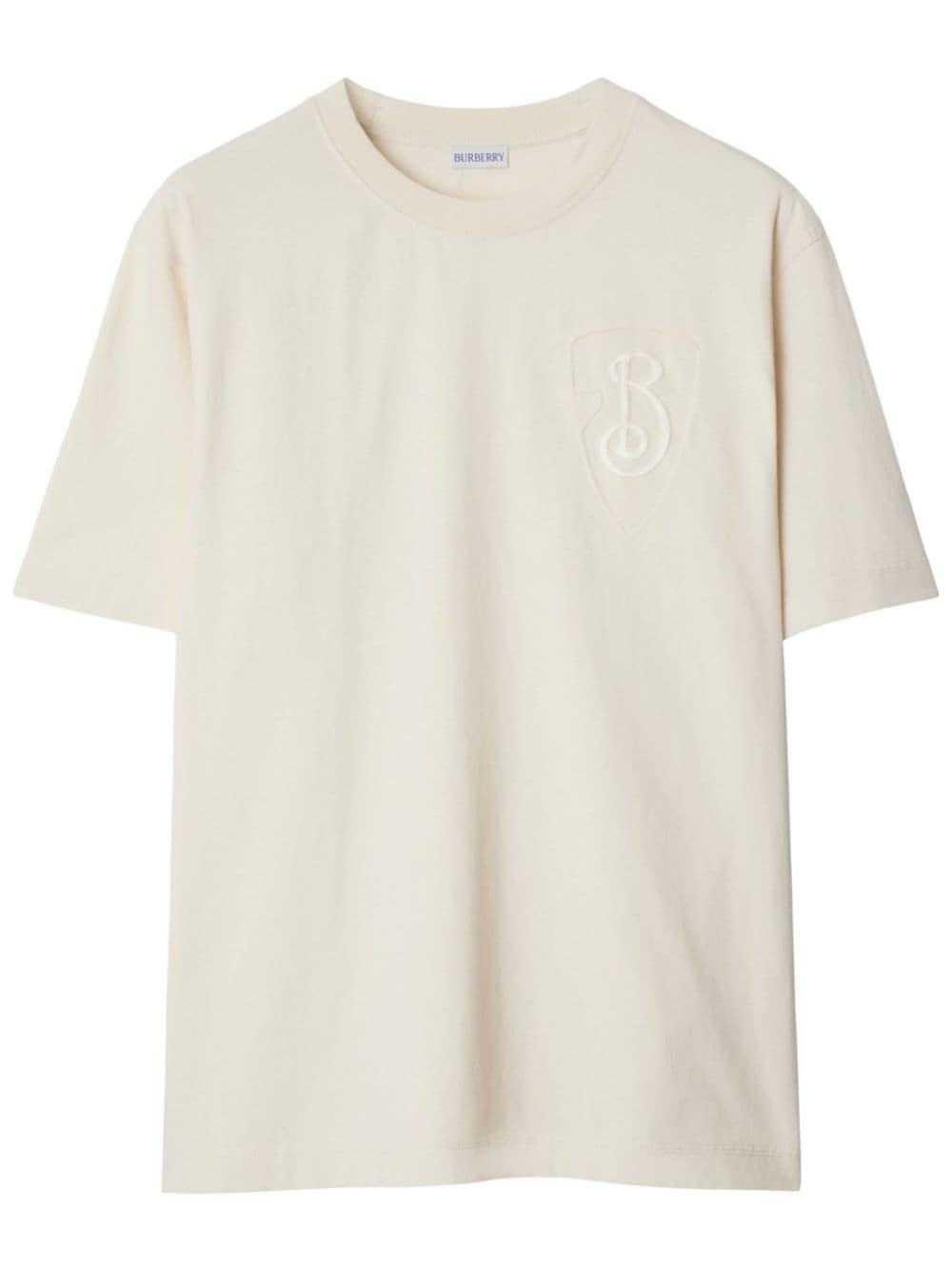 Shop Burberry B Shield T-shirt In Neutrals