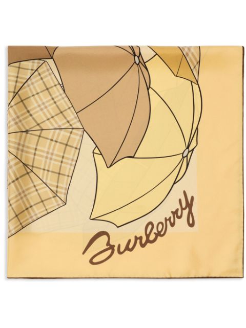 Burberry Umbrellas silk scarf Men