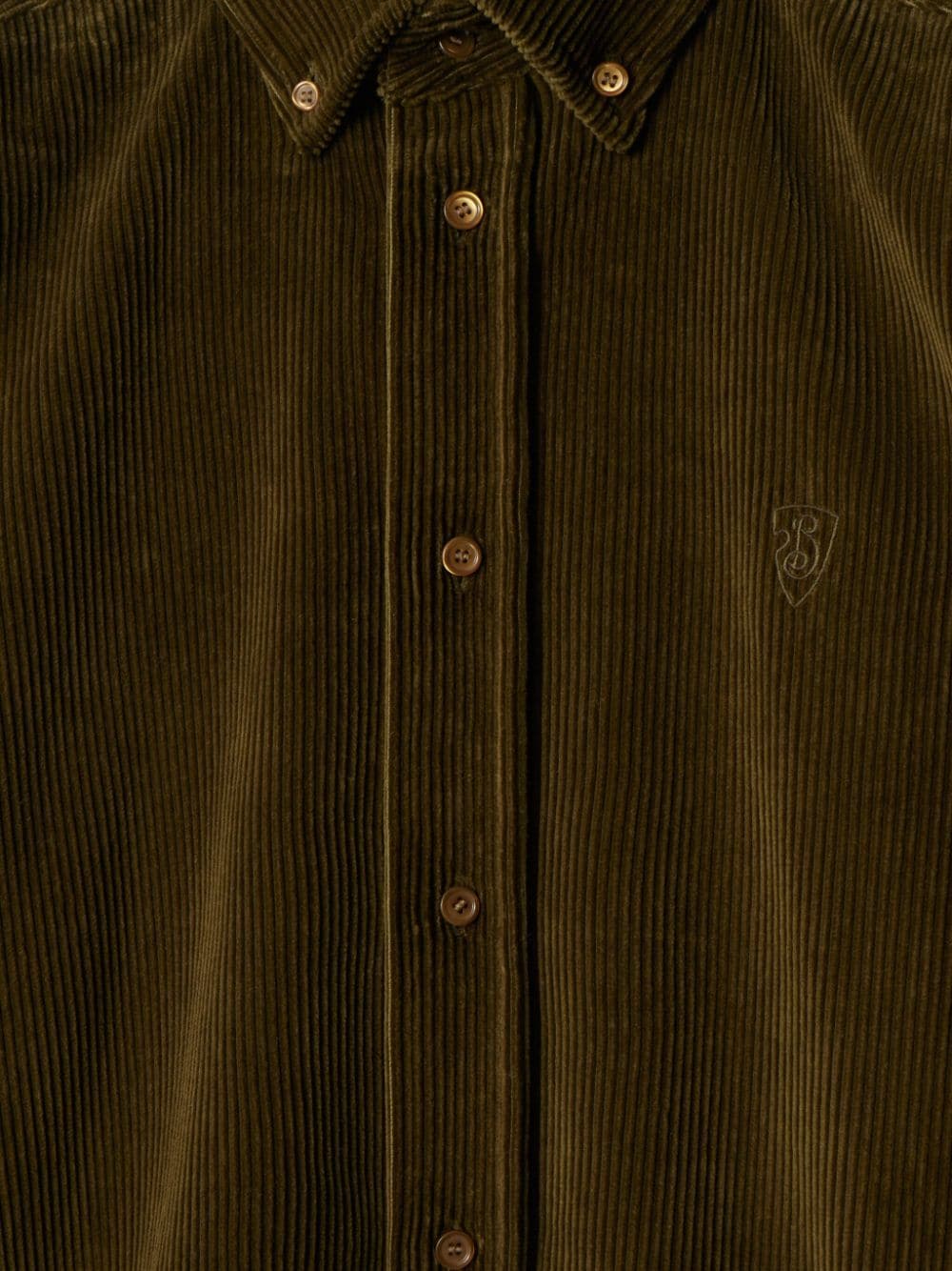 Shop Burberry Corduroy Shirt In Green