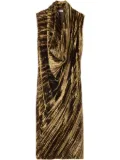 Burberry velvet midi dress - Gold