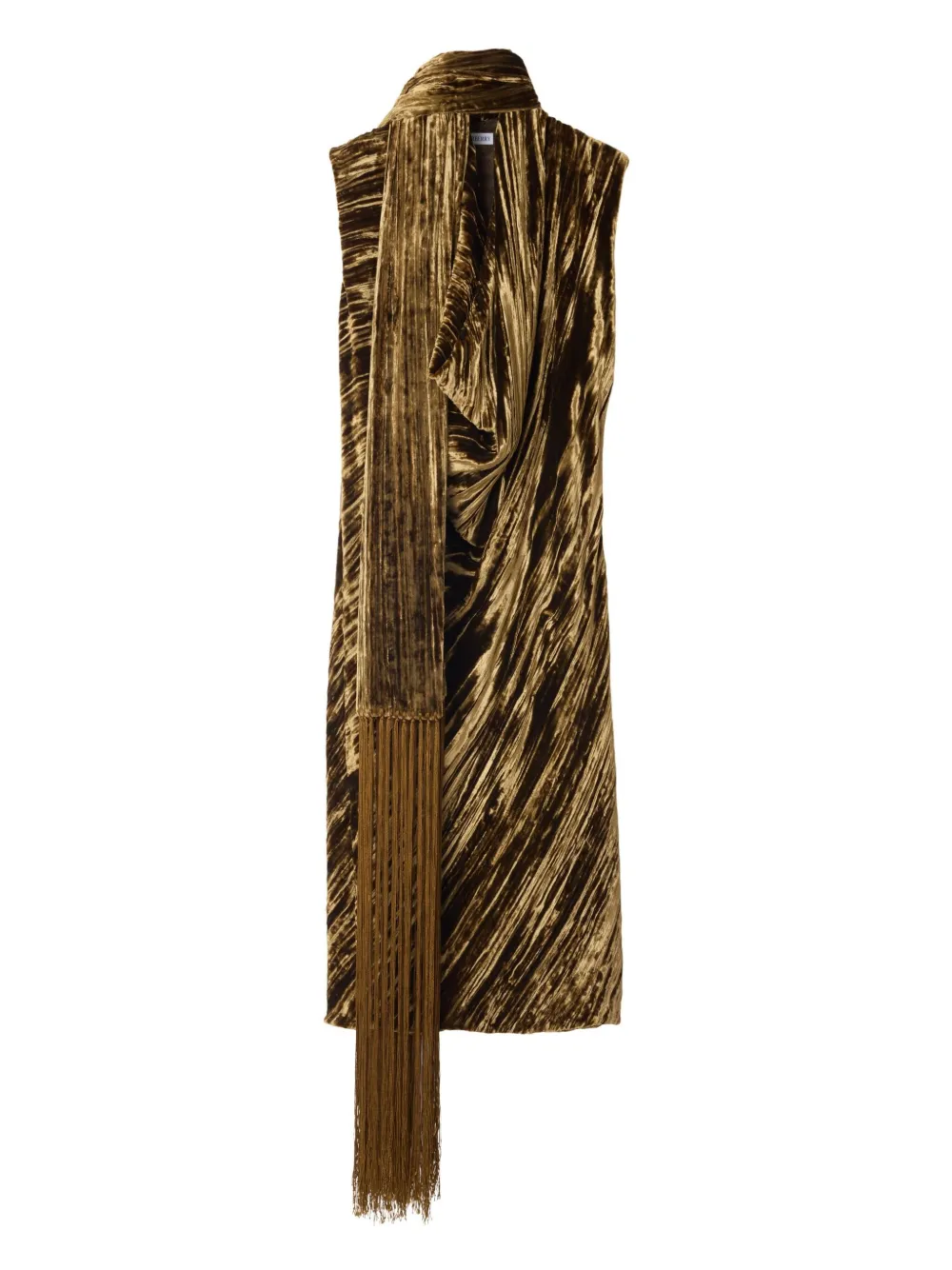 Burberry Fluwelen midi-jurk Goud