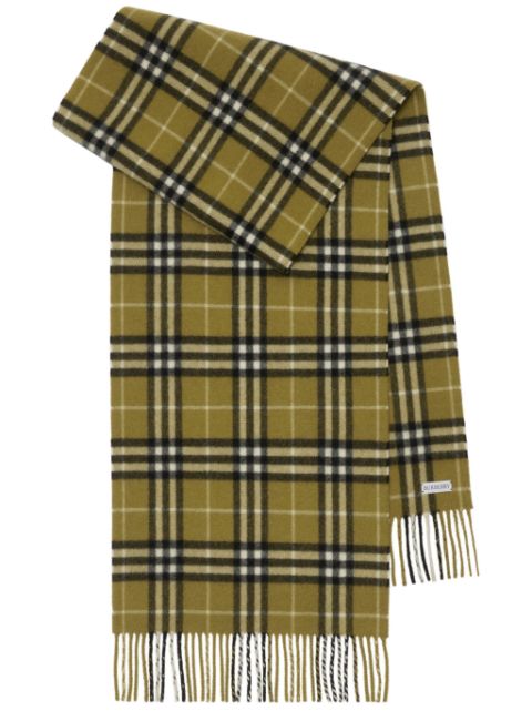 Burberry checked cashmere scarf Men