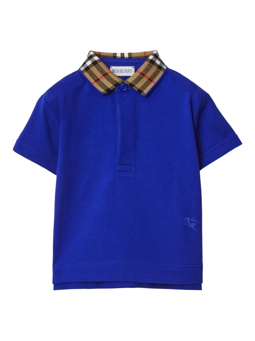 Burberry Kids Knight poloshirt met borduurwerk Blauw