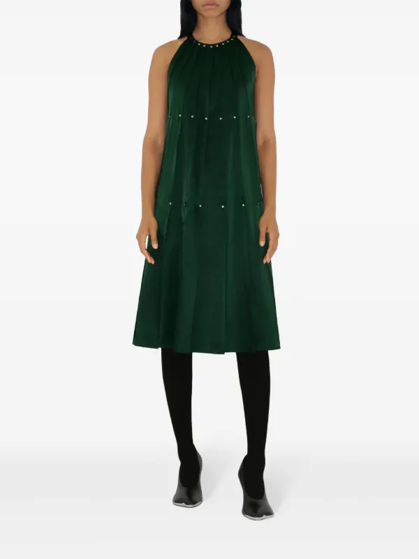 Burberry Studded Satin Dress | Green | FARFETCH Burberry Studded Satin Dress | Green | FARFETCH