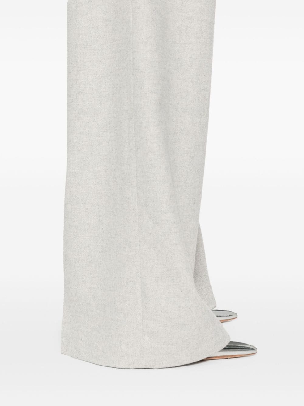 Shop Iceberg Mélange-effect Trousers In Grau