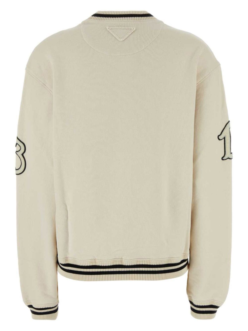 Prada appliqué-detailing cotton sweatshirt - Beige