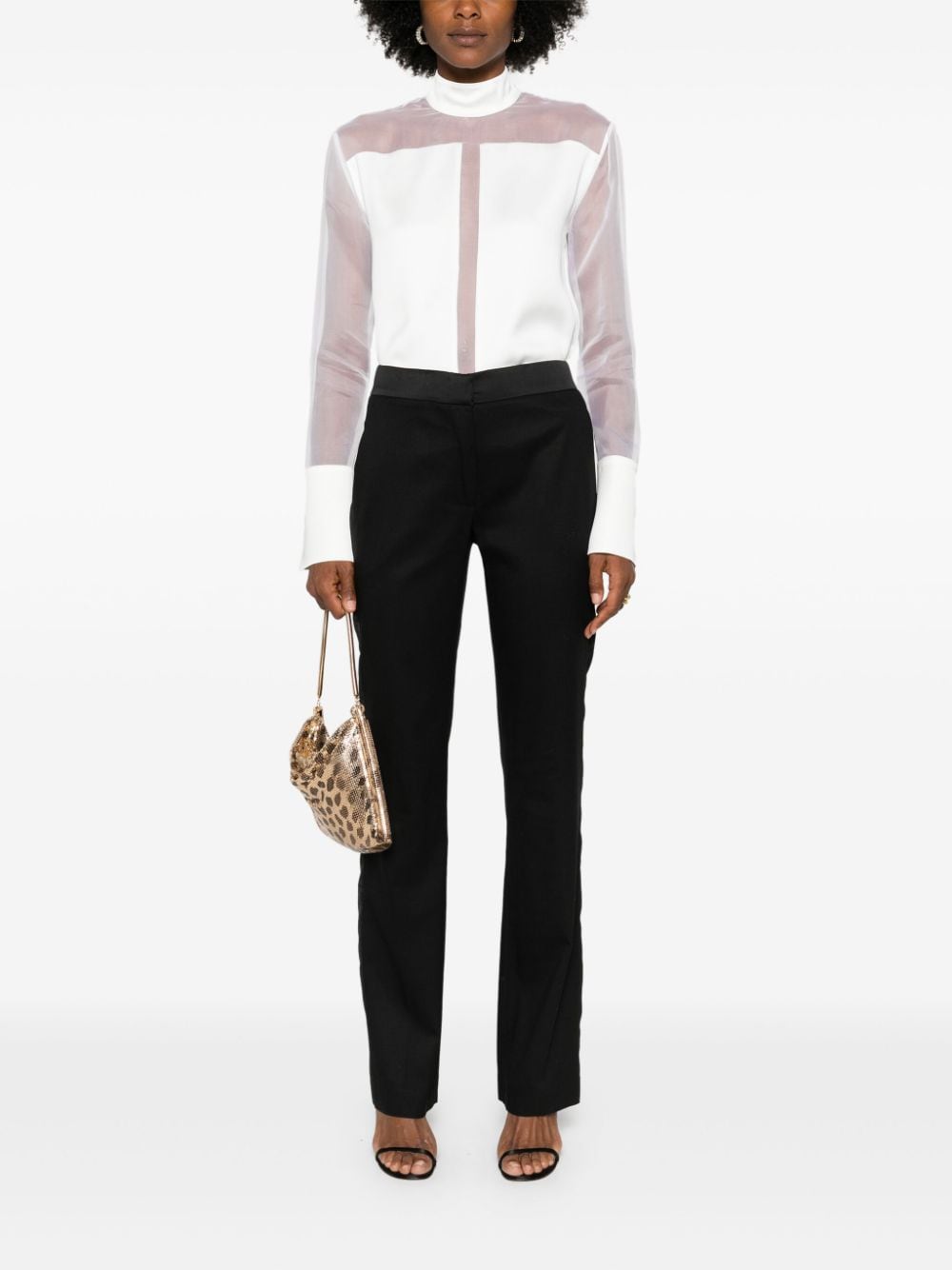 Shop Genny Side-stripe Trousers In Black