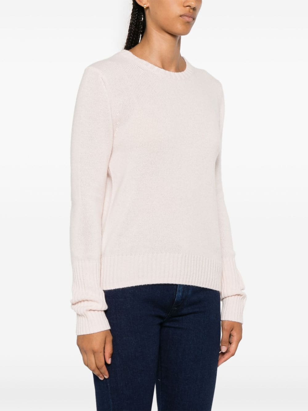 Shop Allude Ribbed-knit Sweater In Rosa