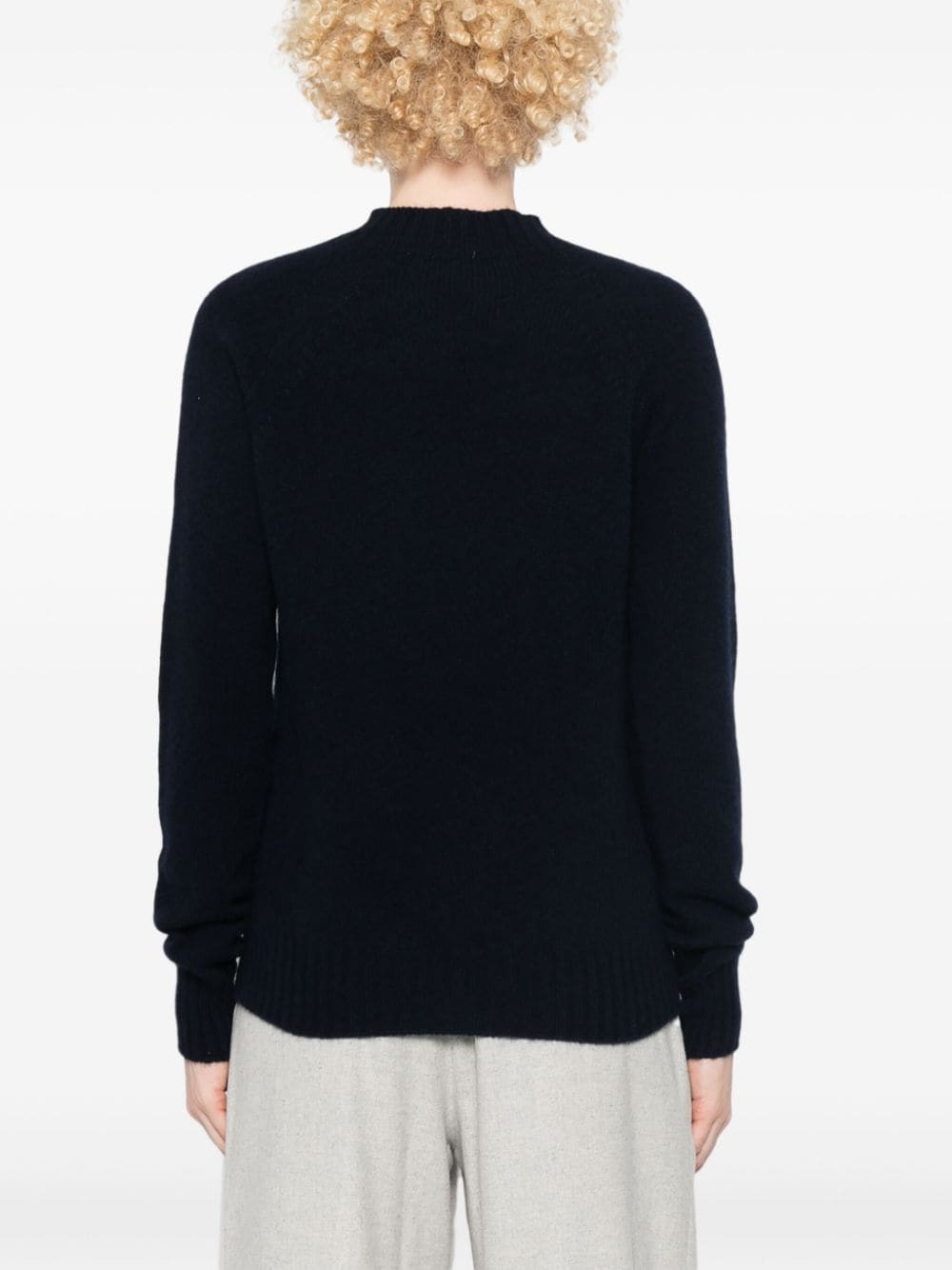 Shop Drumohr Lambswool Sweater In Blau